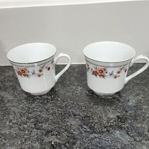 Sheffield "Anniversary" teacups Lot of 2